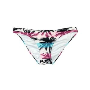 Palm Trees Colorblock Striped Colorful Bikini Bottom Swimwear Beach Cute
